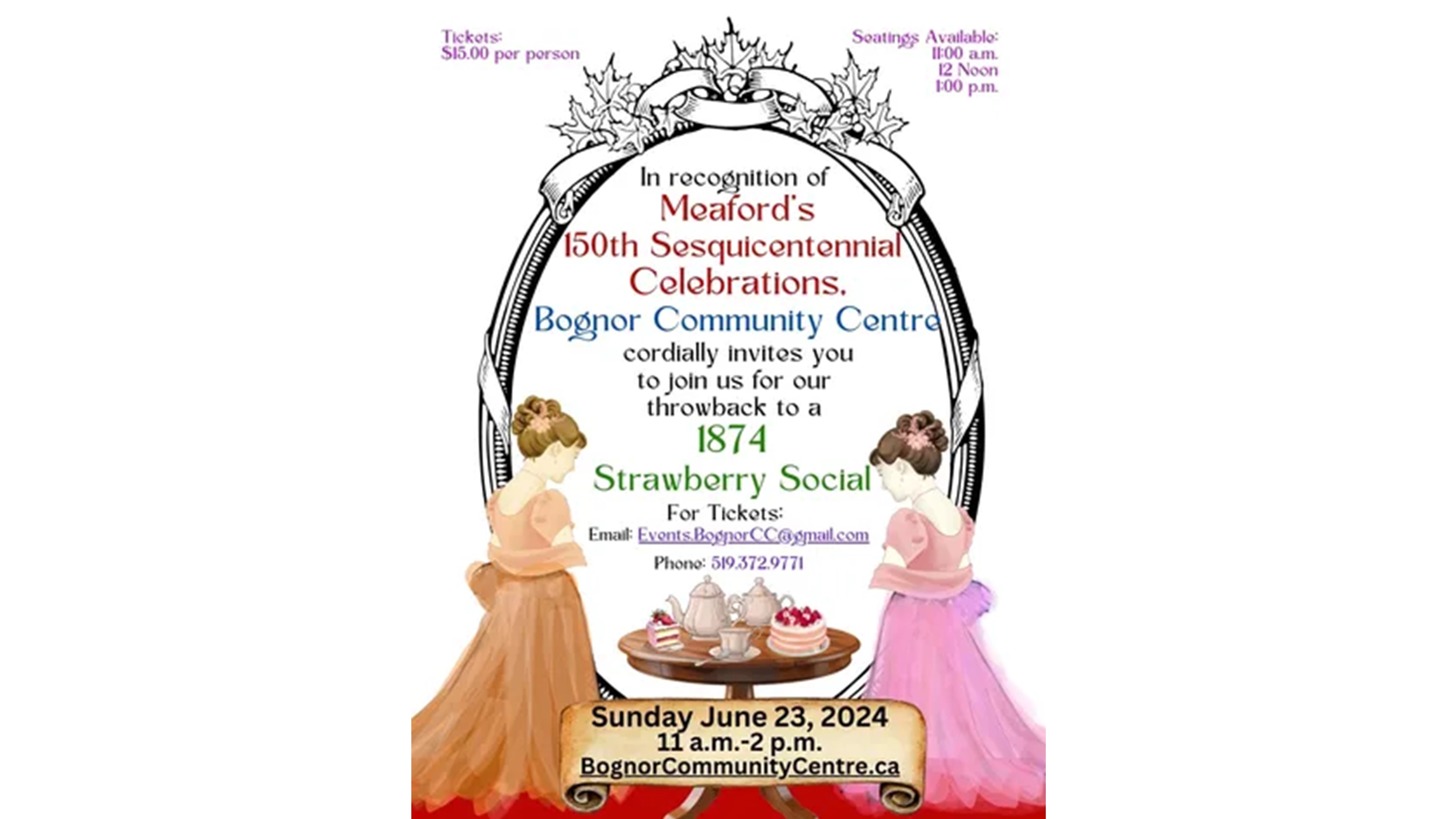 Bognor’s Strawberry Social in Celebration of Meaford’s 150th Anniversary!